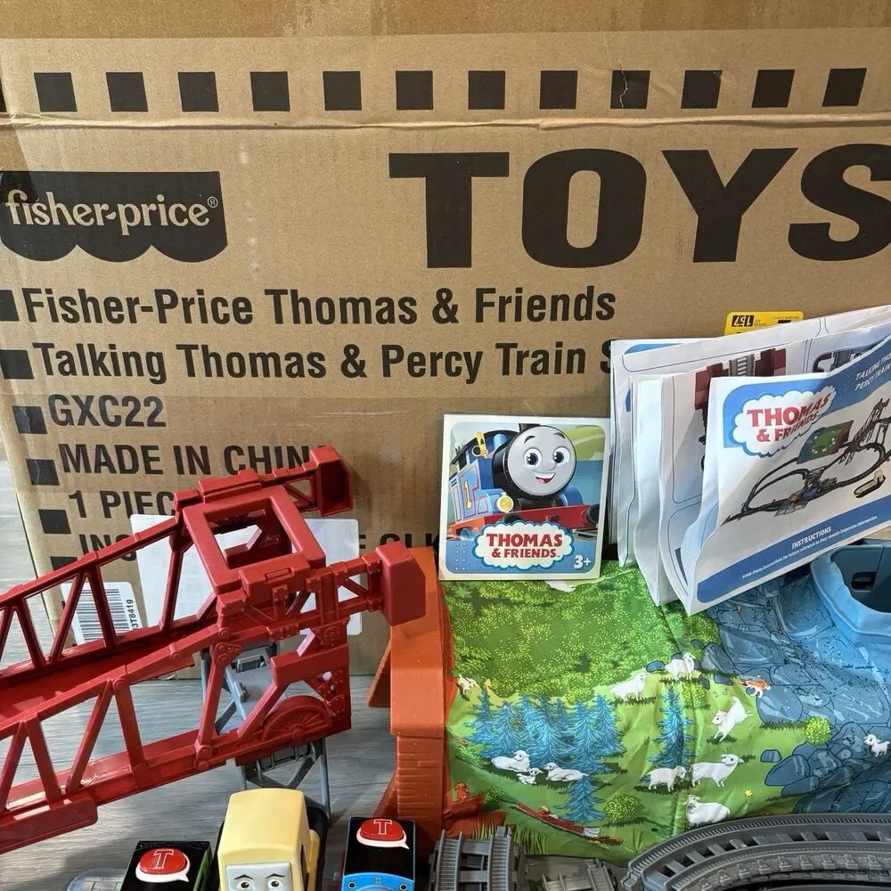 Thomas & Friends Talking Thomas Percy Train Track Fisher Price Tested COMPLETE